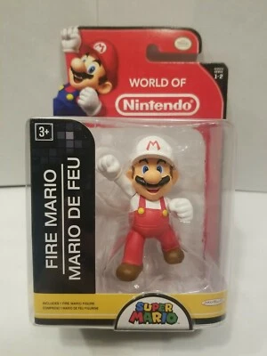 НОВАЯ ЗАПЕЧАТАННАЯ КАК НОВАЯ — фигурка World of Nintendo 2015 Fire Mario 2,5 дюйма серии 1–2 Jakks - Изображение 1 из 4