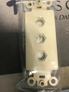  Decor 3 Port Hex Hole Plate - Ivory lot of 10 - Picture 1 of 3