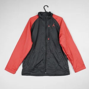 Air Jordan Tech Fleece Youth Large Red Black Full Zip Jacket Stretch Lined B61 - Picture 1 of 13