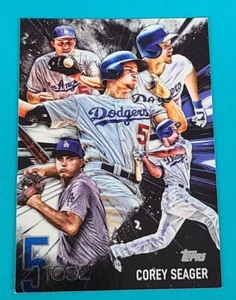 2017 Topps 5 Tool Insert #5T-20 Corey Seager Dodgers Baseball Card G5 - Picture 1 of 2