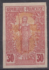 CONGO FRANCAIS : ESSAI SUR PAPIER MINCE N° 35 NEUF TOUJOURS SANS GOMME - Picture 1 of 2