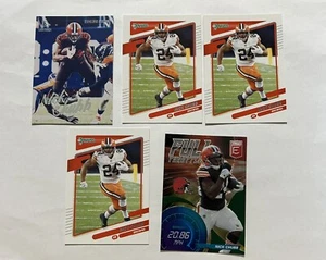 Panini Lot of 5 Nick Chubb Cleveland Browns Football Cards (Z1) - Picture 1 of 2