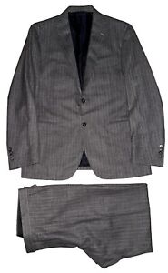 Eidos Napoli Isaia Linen Wool Blend Suit Mens Size 44R Pants Size 38X32 Italy