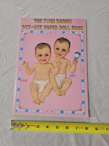 Vintage 1983 Twin Babies Cut-Out Paper Doll Book New Uncut - Picture 1 of 5
