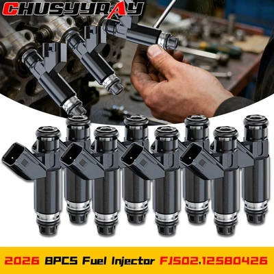 Juego de 8 inyectores de combustible para Chevrolet Avalanche 1500 2005 5,3 L V8 FJ502 25326903 Foto 1 de 4