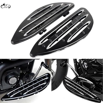 Driver Stretched Floorboard Footboards For Harley Heritage Softail Tour Glide - Image 1 of 4