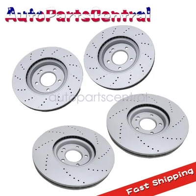 4 piezas discos de freno delanteros traseros rotores para Mercedes Benz G63 463 2019-2023 EE. UU. Foto 1 de 4