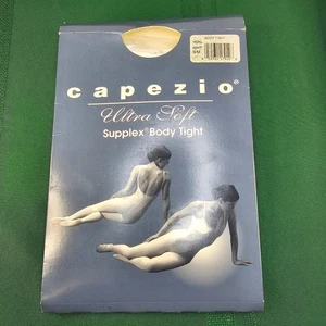 Capezio Ultra Soft Supplex Body Tights White S M Ballet  Costume Performance - Picture 1 of 8