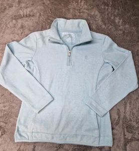 Women’s Fat Face Blue 1/4 Zip Jumper Sweatshirt Size 10 Kangaroo Pouch - Picture 1 of 14
