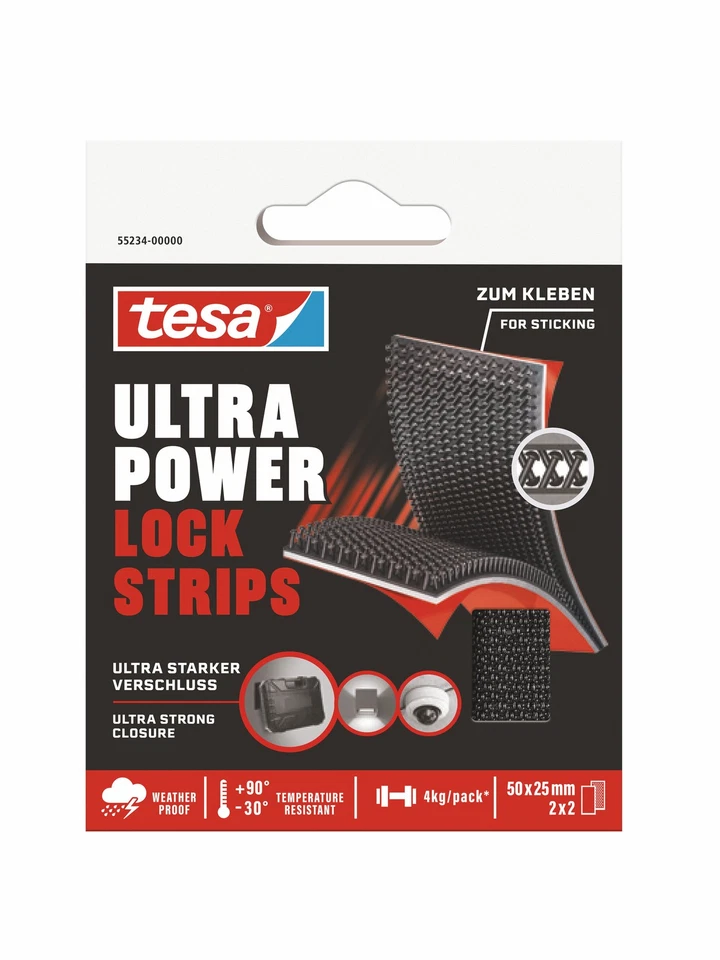 Klettstreifen Ultra Power Lock Strips 25 mm mm tesa 55234-00000-00 (406356