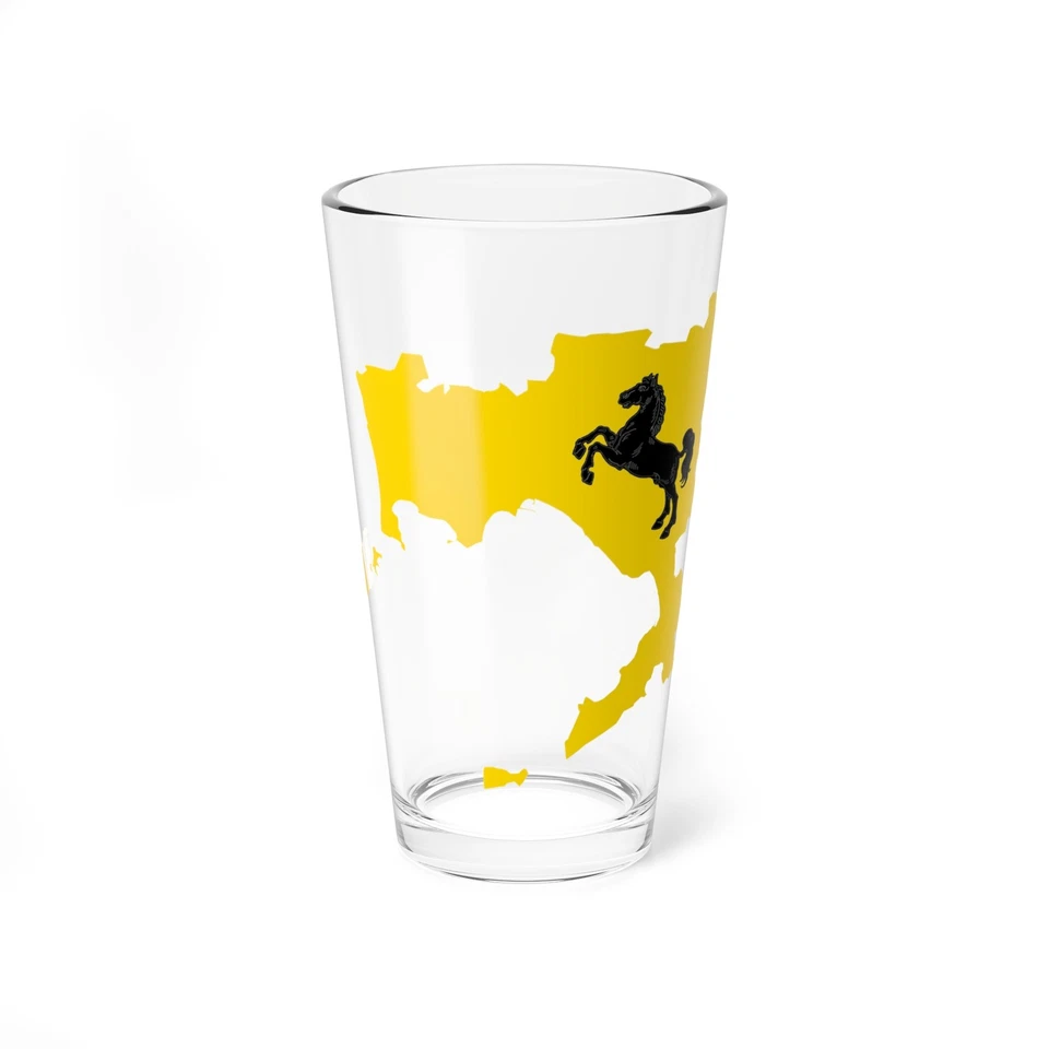 Mapa de bandera de la provincia de Nápoles (Italia) vaso de pinta 16 oz Foto 1 de 1