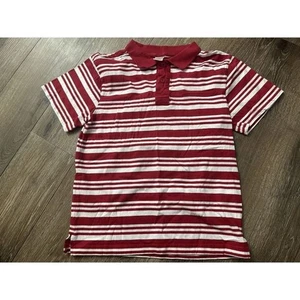 Gymboree Outlet Boys Size 10 Red & White Striped Polo Shirt - Picture 1 of 3