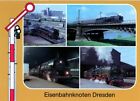 664E-Pocztówka Drezno Węzeł kolejowy BR 01 Elbbrücke Reichsbahn Pociąg szybki