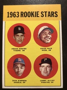 Chico Ruiz 1963 Topps Vintage Baseballkarte #407 ROOKIE RC SP REDS SCHÖN!! - Bild 1 von 2