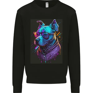 A Cool Staffy Staffordshire Bull Terrier Dog Kids Sweatshirt Jumper - Picture 1 of 3