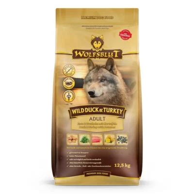 Wolfsblut Adult - Wild Duck & Turkey | 500 g | 2 kg | 12,5 kg | Hund | Trockenfu - Bild 1 von 2
