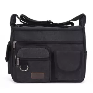 Retro Canvas Schlinge Tasche Herren Umhängetasche klassische Schultertasche Kuriertasche Neu - Bild 1 von 13