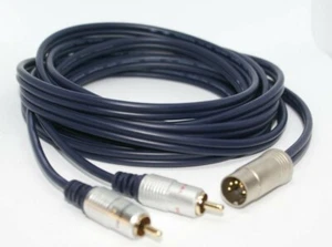 Bang Olufsen B&O Tandberg Gold DIN to RCA Male Gold Audiophile Cable 5ft NEW - Picture 1 of 3