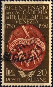 ITALIA REP. - 1950 - Bicentenario Accademia di Belle Arti Venezia - Usato - Picture 1 of 1
