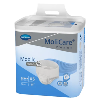 MoliCare Premium Mobile 6 Tropfen - Inkontinenzpants Gr. XS S M L XL 14/42/56 St - Bild 1 von 4