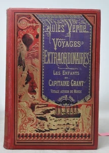 Jules Verne Hetzel Les Enfants du capitaine Grant. Bannière  violet  1890 - Bild 1 von 12