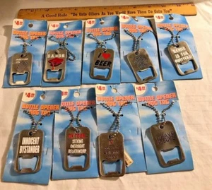 Abrebotellas de metal etiqueta para perro con conjunto de cadenas de 9 con diferentes dichos (C13) - Imagen 1 de 1