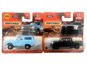 lotto 2 matchbox 2025 Ford BRONCO + FORD F150 SCALA 1:64 NUOVO - Foto 1 di 5