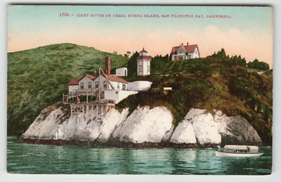 Postcard Light House on Yerba Buena Island in San Francisco, CA. - Image 1 of 2
