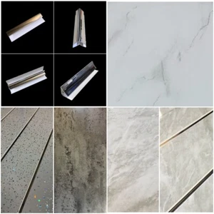 Marble, Sparkle & Chrome Wall Panels & Bathroom Trims Shower Wall Cladding PVC - Picture 1 of 53