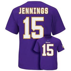 NWT #15 Greg Jennings NFL Minnesota Vikings Eligible Receiver T-Shirt Mens M