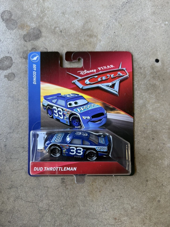 Disney Pixar Cars Dud Throttleman # 33 Mood Springs Dinoco 400 Series 2019