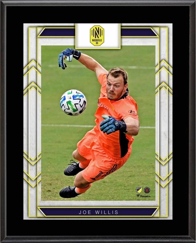 Joe Willis Nashville SC 10.5" x 13" Sublimated Player Plaque Cover