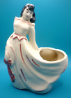 California Pottery Ceramic Raven-Haired Southern Belle Lady Planter Vintage