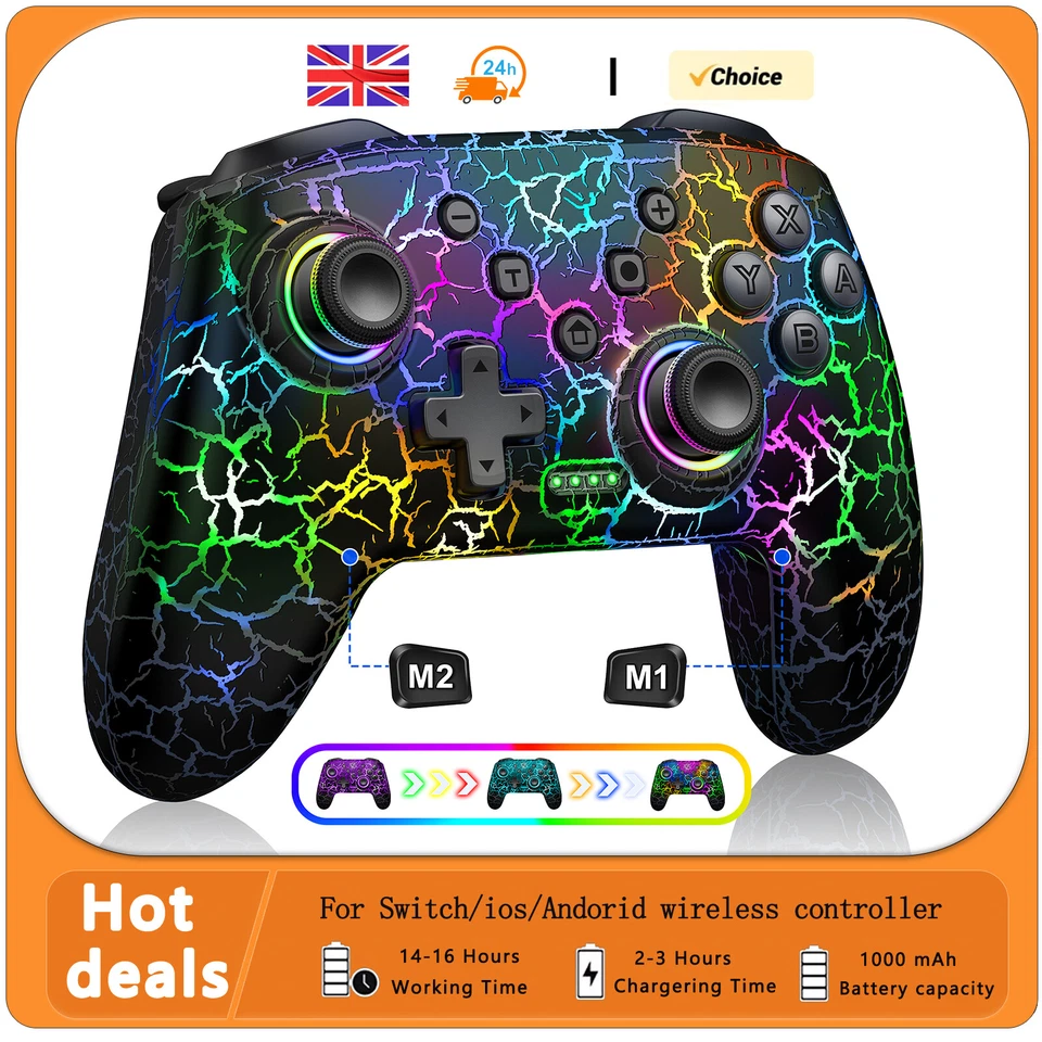 HELLCOOL For Nintendo Switch /OLED/Lite Wireless Game Controller Gamepad Joystick Remote