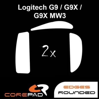 Corepad Skatez Logitech G9 G9X MW3 patas de ratón deslizador de ratón Hyperglide PTFE teflón