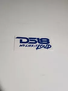Car Audio Ds18 blue 5x2 VINYL DECAL - Picture 1 of 1