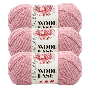 (3 Pack) Lion Brand Yarn 620-140 Wool-Ease Yarn, Rose Heather - Picture 1 of 7