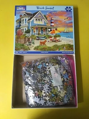 Rompecabezas completo White Mountain BEACH SUNSET de David Maclean 1000 piezas grandes Foto 1 de 4