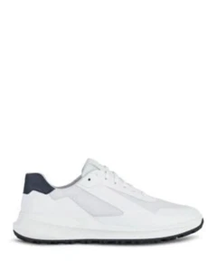 $ 190 MSRP- GEOX Mens White Mixed Media Padded Pg1x Round Toe Golf Sneakers - Picture 1 of 5