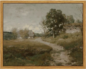 Framed Canvas Wall Art Vintage Decor, Retro Wall Art for Living Room Bedroom Dec - Picture 1 of 12