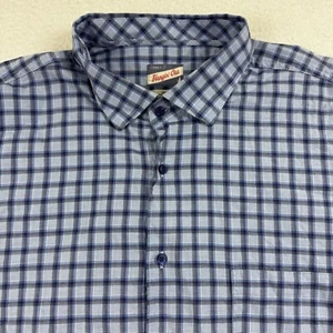 Camisa Johnnie O Para Hombre 4XLT Azul Cuadros Ajax Laguna Azul Hangin Out Preppy - Imagen 1 de 9