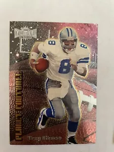 TROY AIKMAN 1998 METAL UNIVERSE PLANET FOOTBALL #10 - Picture 1 of 2