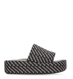 Balenciaga All Over Logo Print , Platform Slides New - Picture 1 of 13