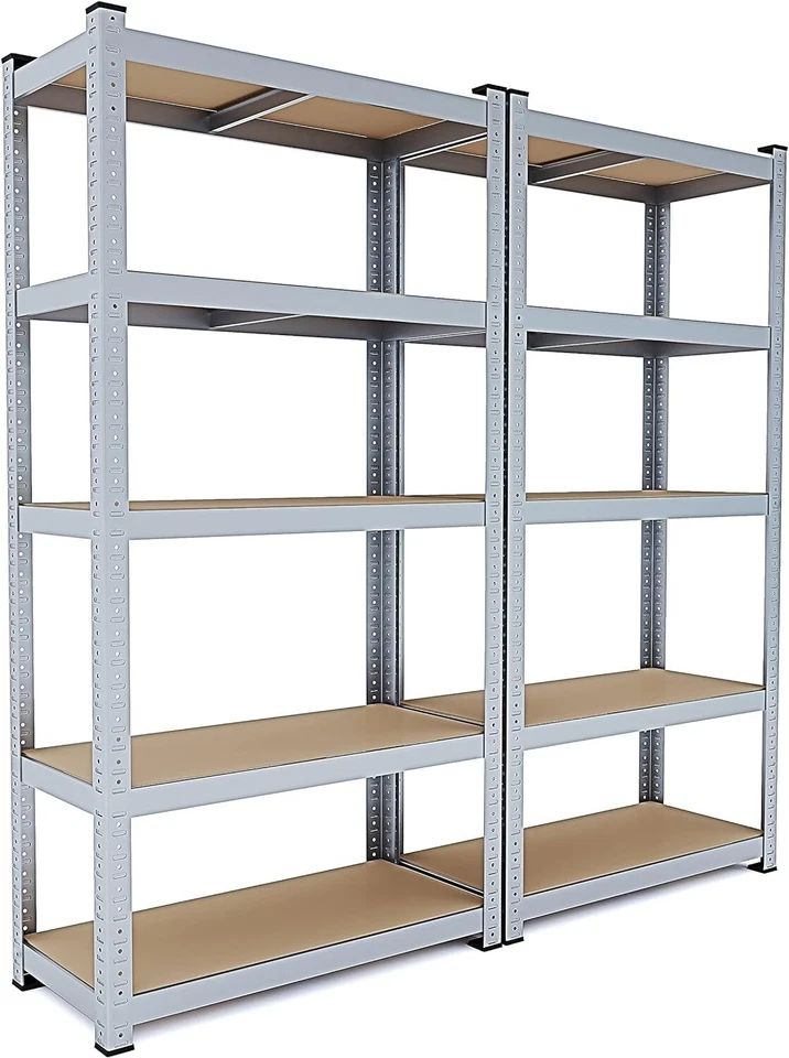 CILVANI SRL CILVANI Set da 2 Scaffalature scaffale in metallo 5 ripiani alta portata 875 kg