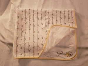 Gymboree baby blanket twinkle twinkle Teddy bear 2002 white yellow moon star - Picture 1 of 4