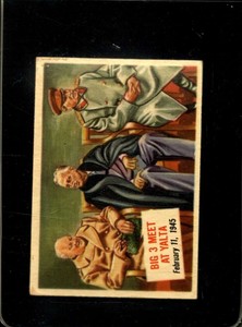 1954 TOPPS SCOOP R714-19 #59 BIG 3 MEET AT YALTA EX *X46508