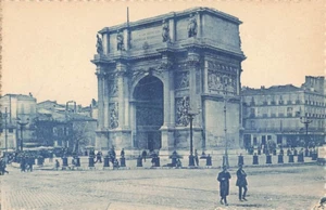 Postal Porte d'Aix Marseille Francia DB - Imagen 1 de 2