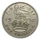 Great Britain One Shilling 1950 Copper-Nickel Coin George Vi English Crest I165