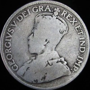 1917 Good+ Canada Silver 25 Cents - KM# 24 - JG - Picture 1 of 2