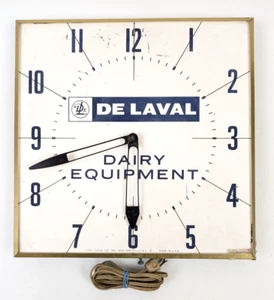 Vintage DeLaval Molkerei Ausrüstung Werbung Wanduhr Creme Trenner ~ TEILE - Bild 1 von 11